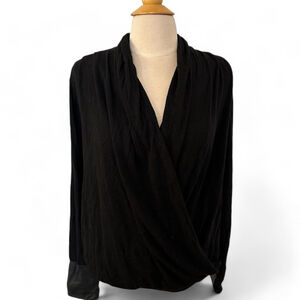 Women's Choose Love Black Wrap Top